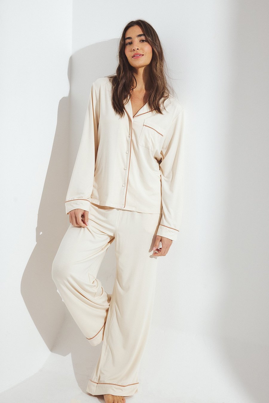 

Пижамные брюки NA-KD SOFT, Cream/Beige