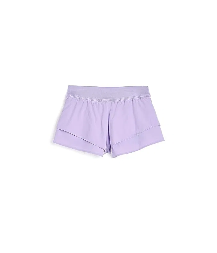 Шорты для девочек с расклешенными штанинами 2-FER Flare Shorts Under Armour Kids, Castlerock/Black 1 — фото 2