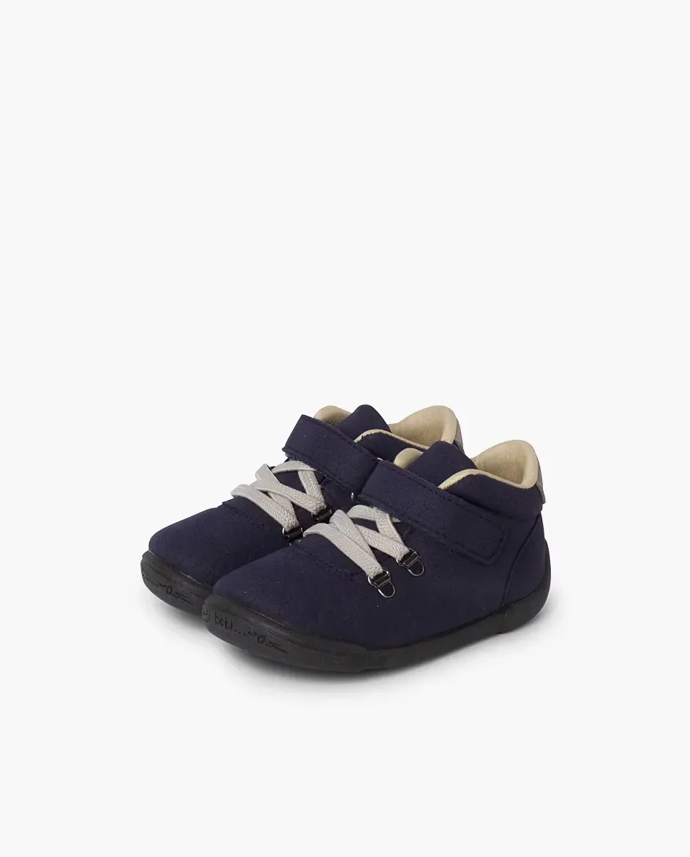 Детские ботинки с усилением, эластичными шнурками и липучкой Pisamonas, темно-синий — фото 2