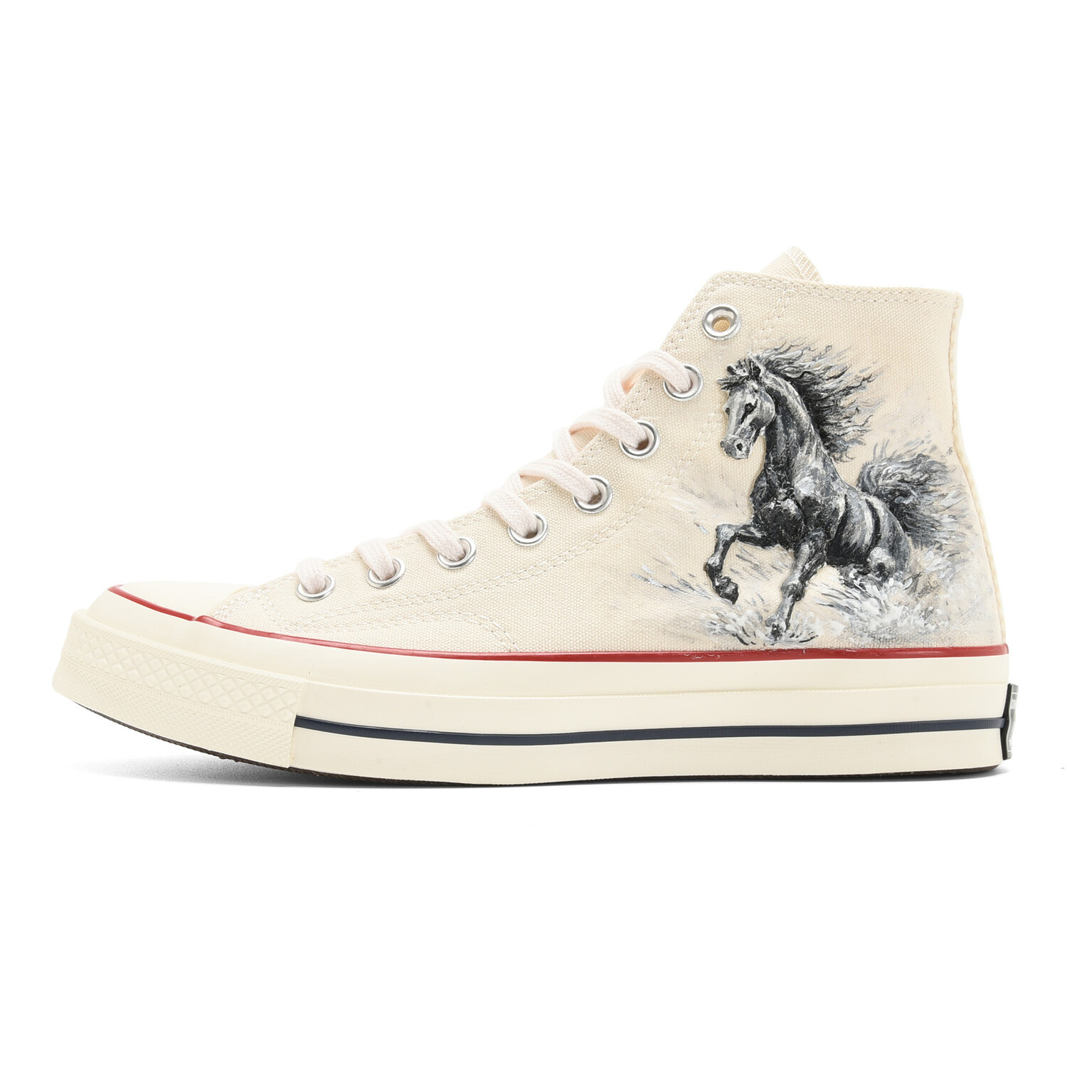 

1970-е годы Кеды унисекс с высоким берцем бежевого цвета Converse