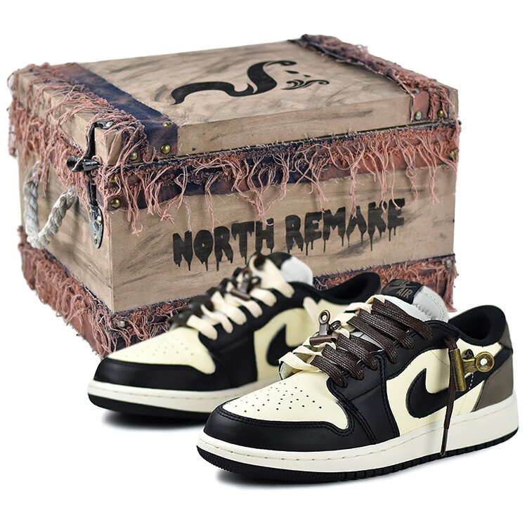 

Баскетбольные кроссовки Air 1 Vintage Men Low-Top бежевый/черный Jordan