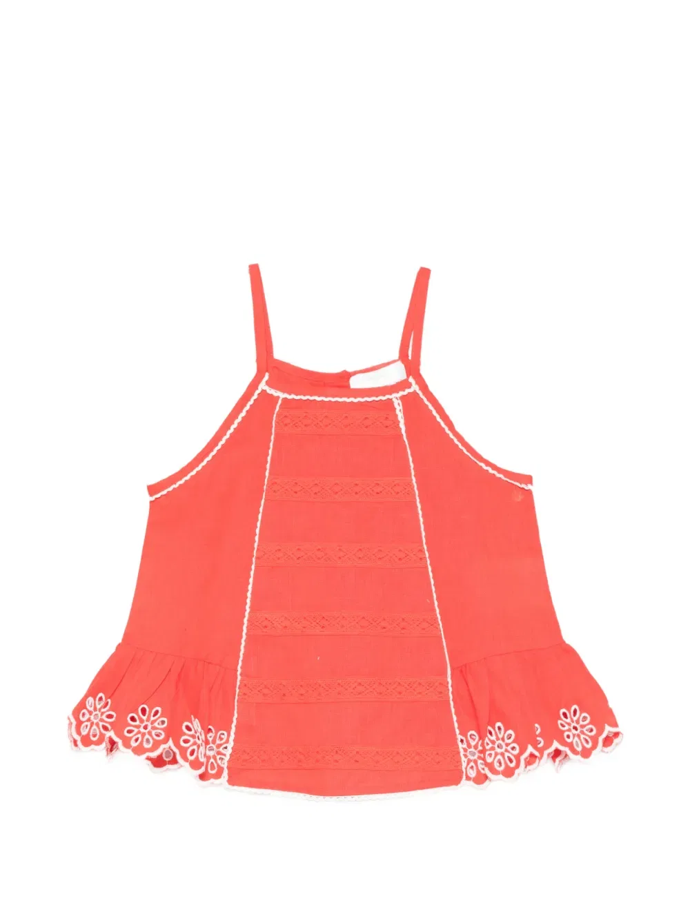 Топ с вышитыми деталями Stella Mccartney Kids, красный
