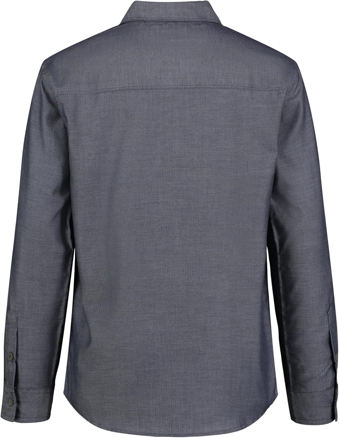 Рубашка Calvin Klein Boys с длинным рукавом и застежкой на пуговицы, Dark Sapphire Herringbone — фото 2