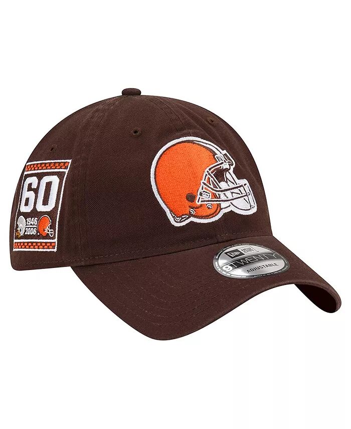 

Мужская коричневая регулируемая шляпа Cleveland Browns Distinct 9TWENTY New Era, коричневый