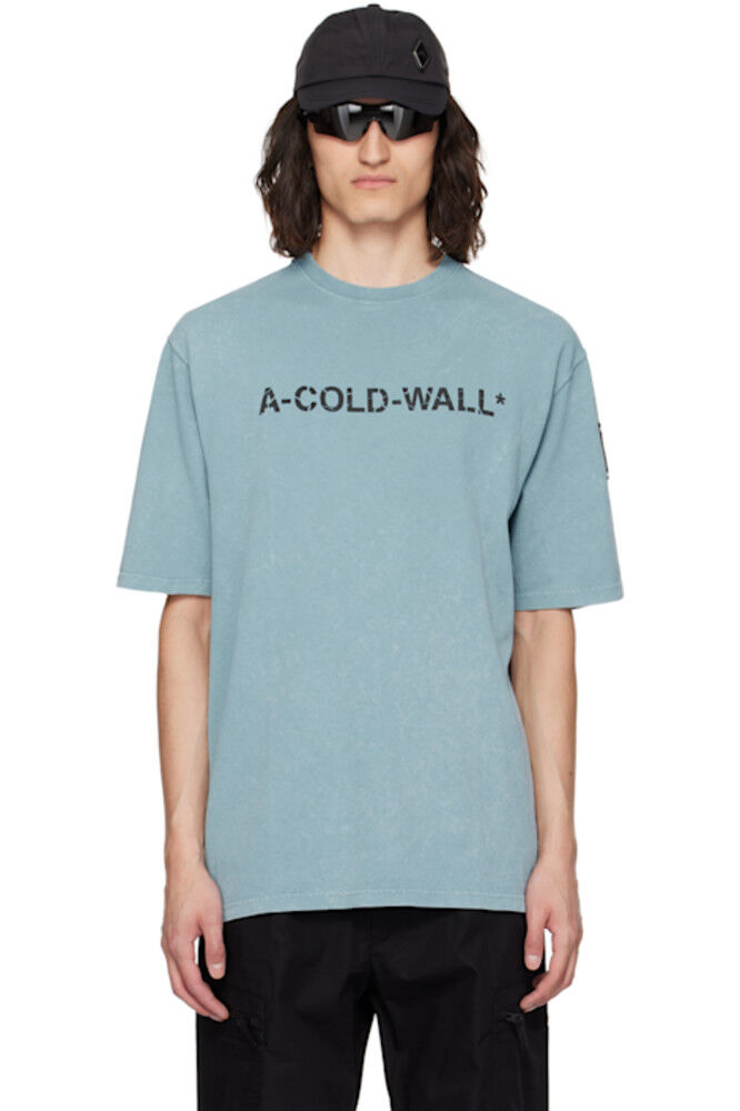 

Футболка с синим перекрашенным рисунком A-COLD-WALL*