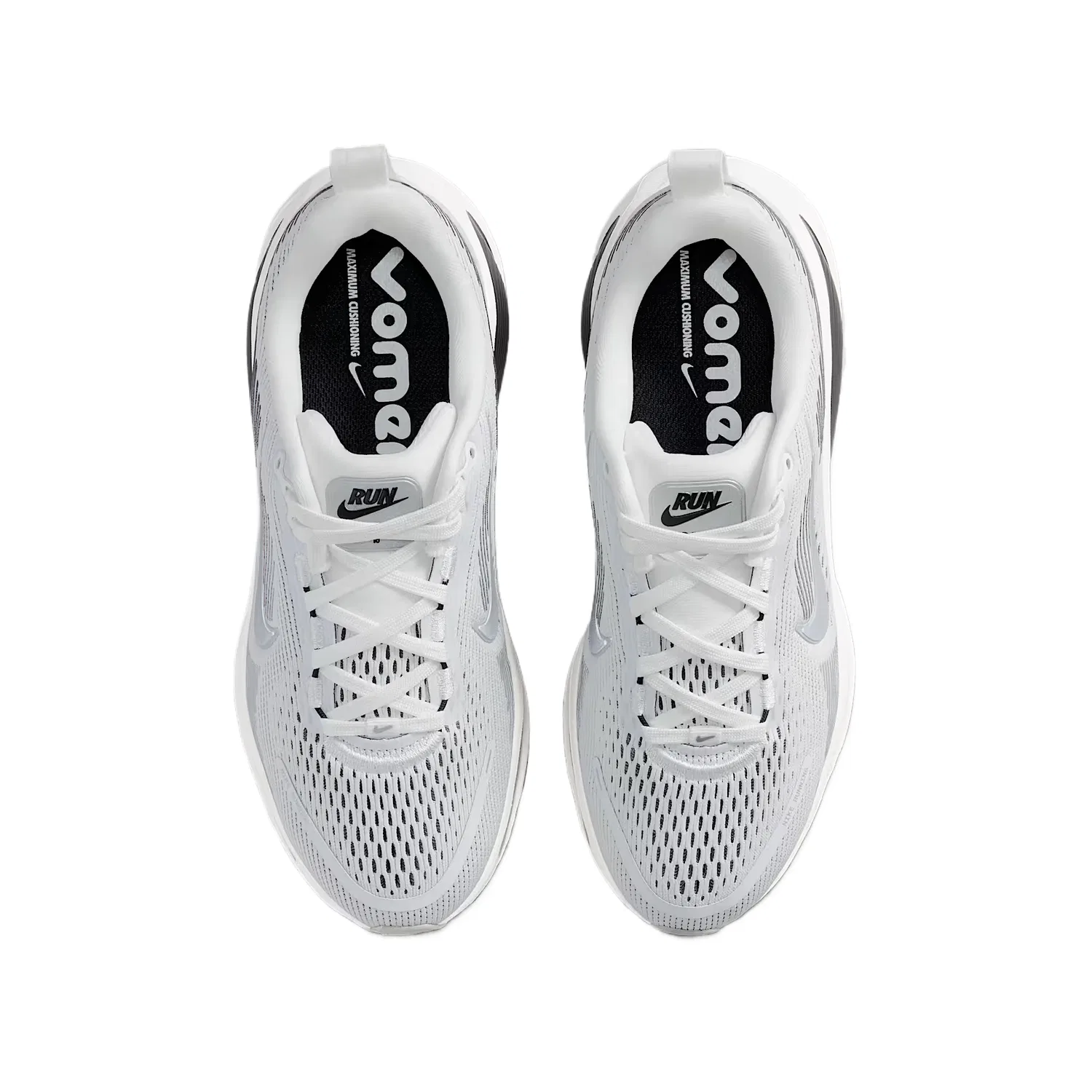 Кроссовки беговые Vomero 18 Rebound Breathable Low top Kids' Nike, Mountain White/Black/Ecru/Metallic Silver — фото 4