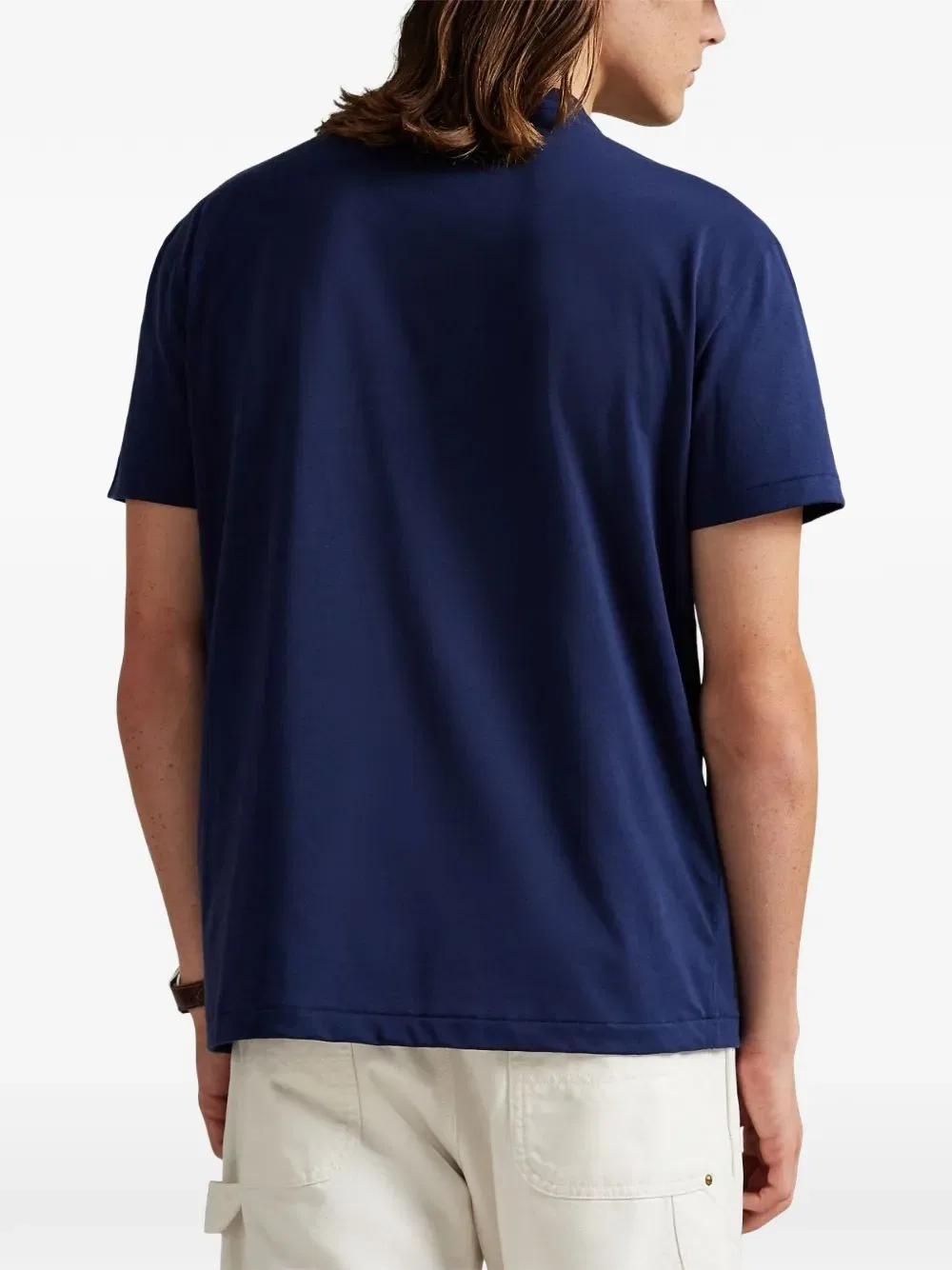 Хлопковая футболка с логотипом Polo Ralph Lauren, синий — фото 4