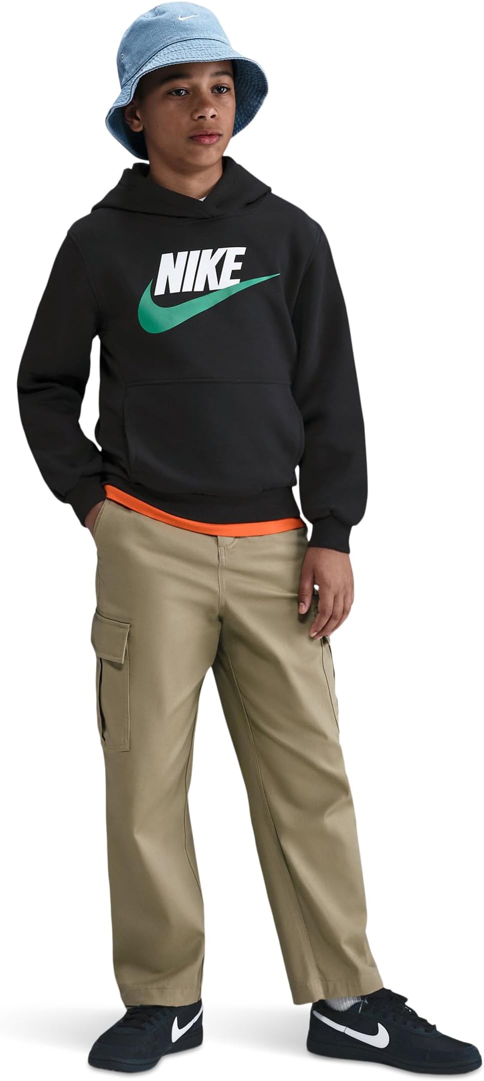 

Толстовка с капюшоном Sportswear Club из флиса Nike Kids, Black