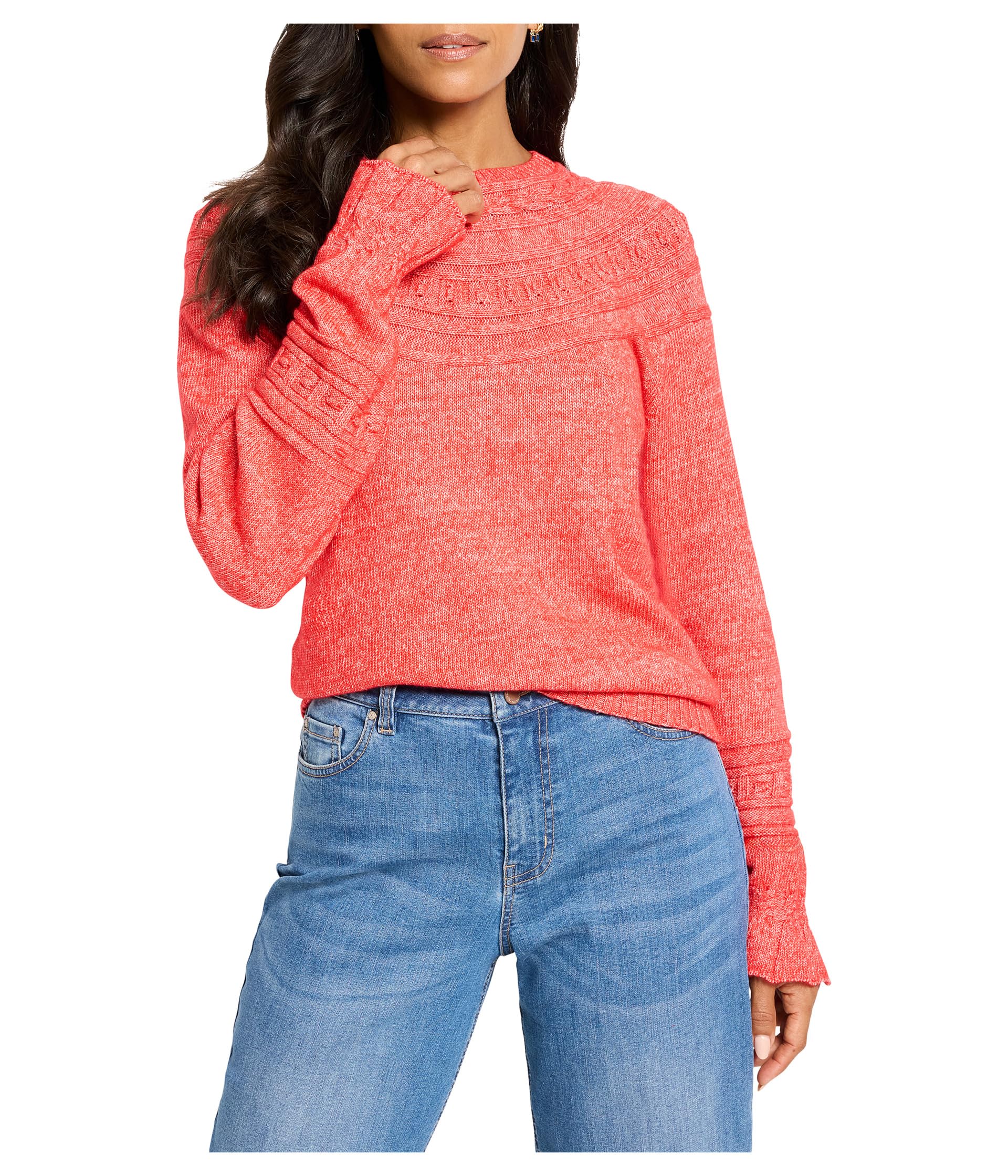 

Свитер NIC+ZOE Textural Dot Cozy Sweater, цвет Scarlet