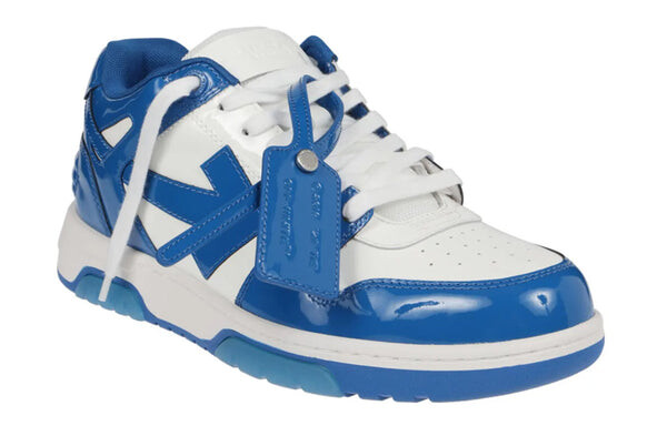 Кроссовки out of office low-top patent sneaker 'blue white' Off-White, синий — фото 2