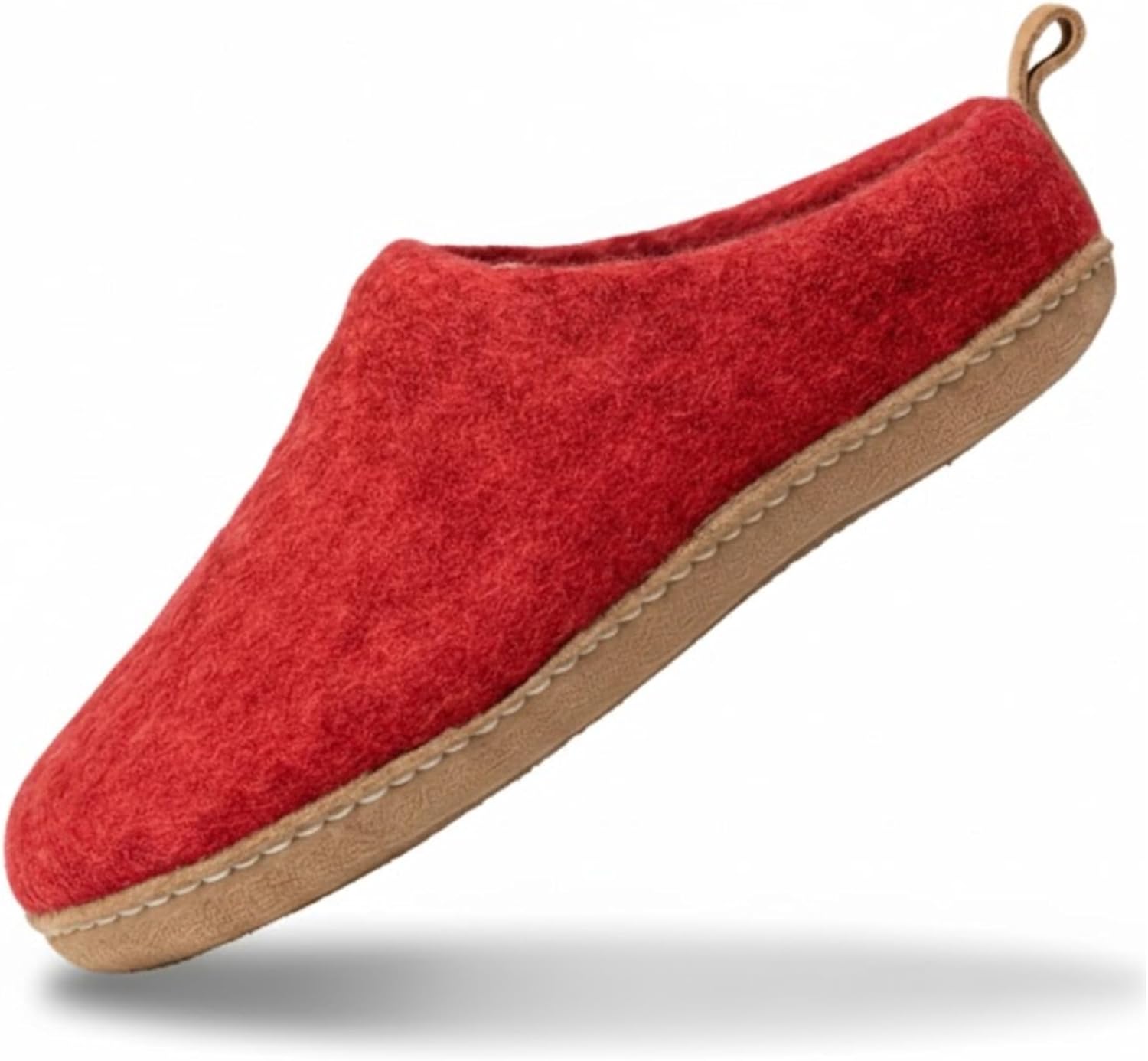 

Домашние тапочки из шерсти - натуральная органическая шерсть, подошва из настоящей кожи, ручная работа в Непале - уютные, теплые, мягкие, унисекс, противоскользящие тапочки для дома для мужчин и женщин - идеально для зимнего комфорта Haussimple,...