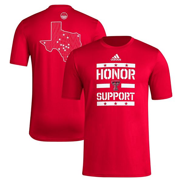 

Мужская футболка Texas Tech Red Raiders Honor & Support красная Adidas