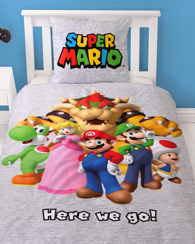 

Постельное белье Super Mario & Friends 80х80+135х200 см - 100% хлопок во фланели/фланели Mario Super