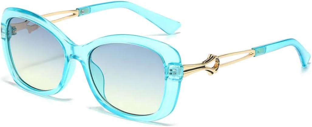 

Роскошные квадратные солнцезащитные очки с градиентным переходом цвета для женщин, оригинальная оправа с изображением лебедя, модные, подходят для мужчин и мужчин, повседневные, защита от УФ-излучения UV400 UATXTAU, Blue Grey Tea