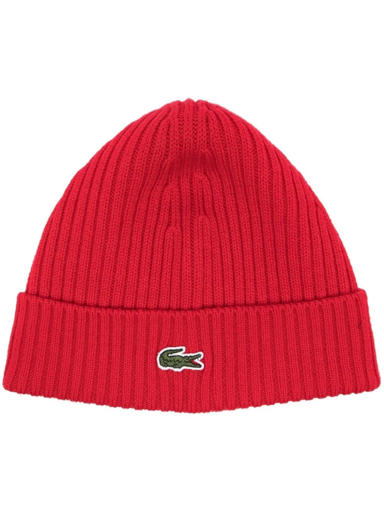 

Lacoste шерстяная шапка бини с нашивкой-логотипом, красный