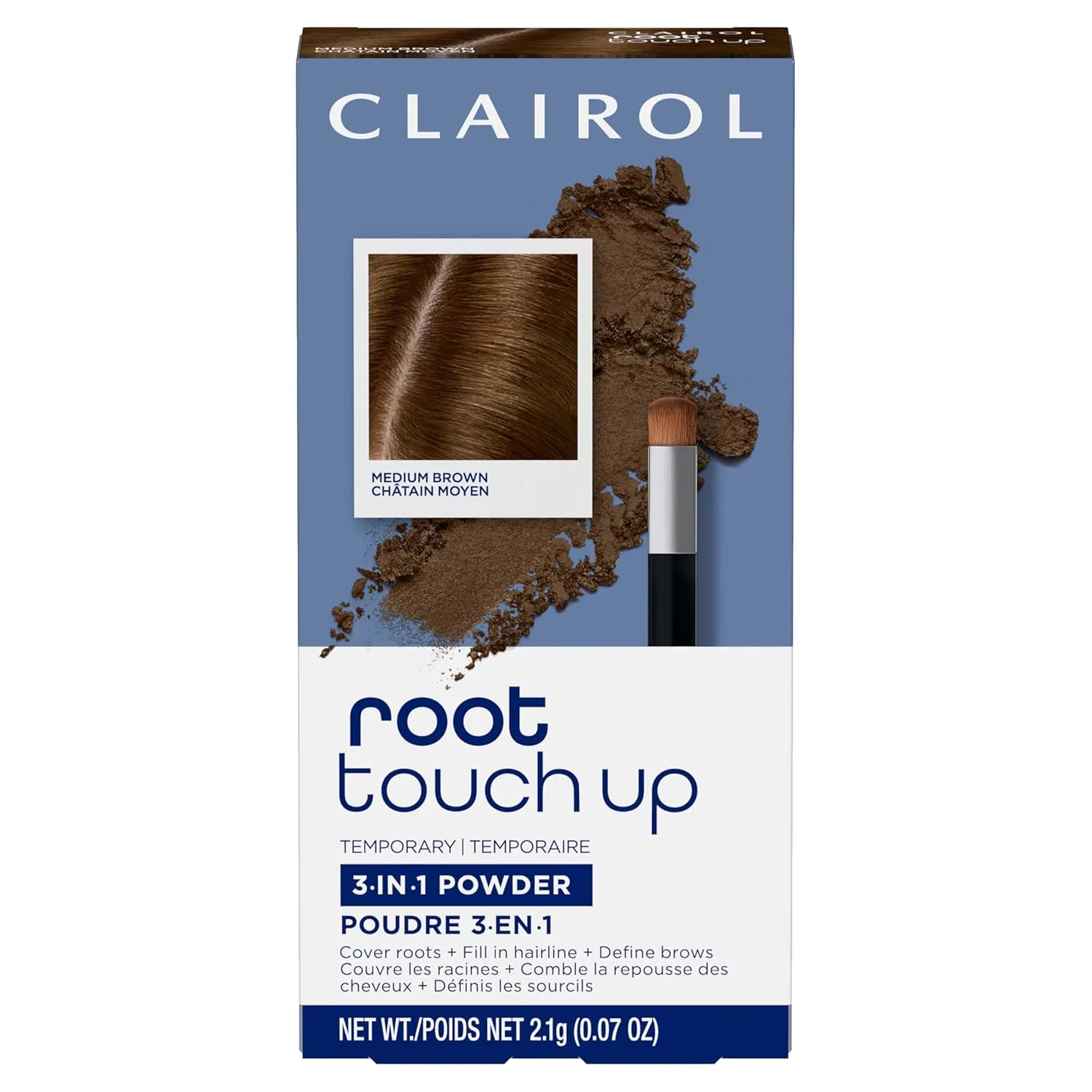 Маскирующая пудра для корней волос Clairol Root Touch-Up Clairol, Mid-Brown