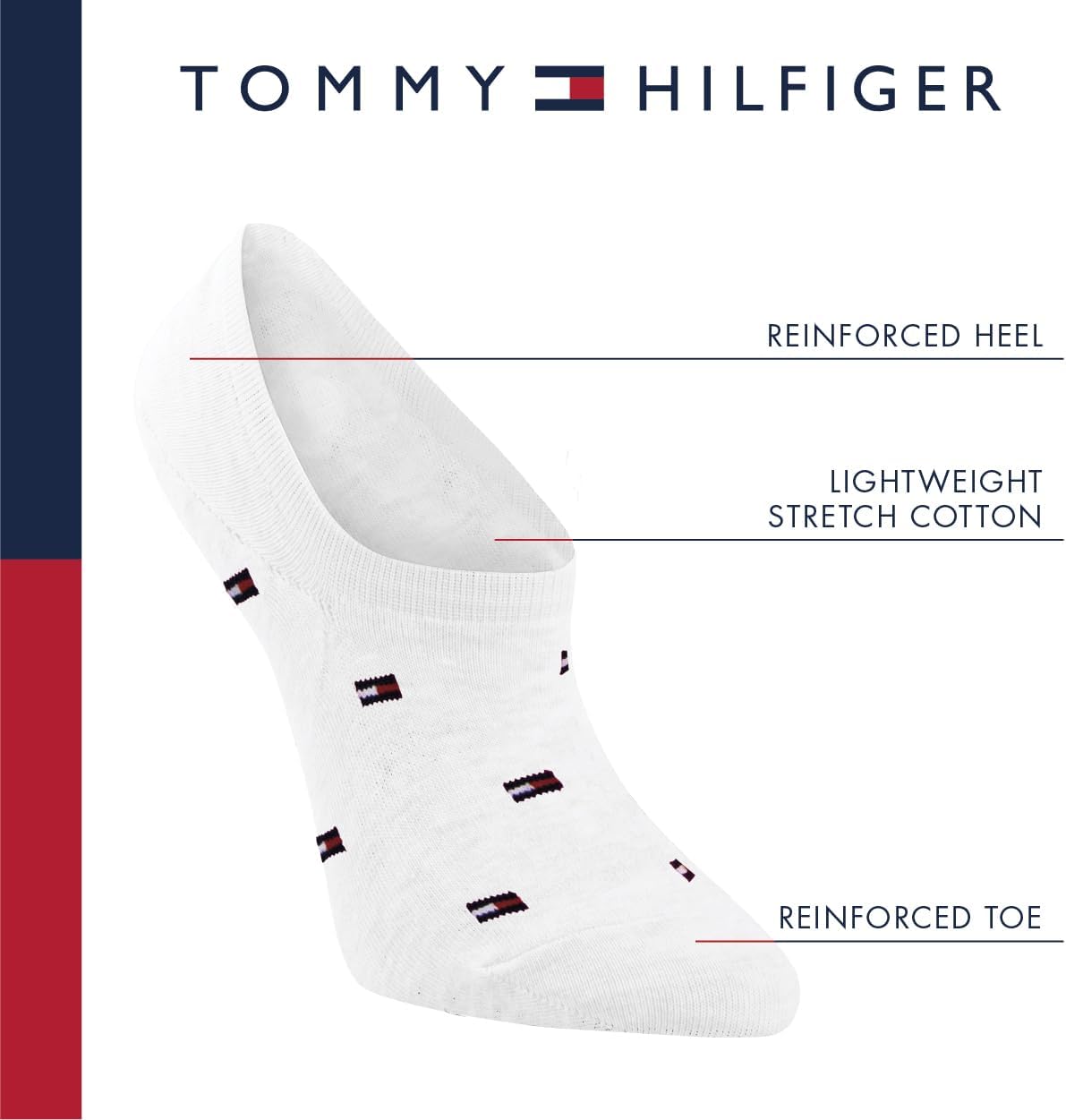 Женские носки-невидимки Tommy Hilfiger - 6 пар носков из хлопковой смеси для женщин - ультракороткие вкладыши для лоферов и кроссовок, All Black — фото 3
