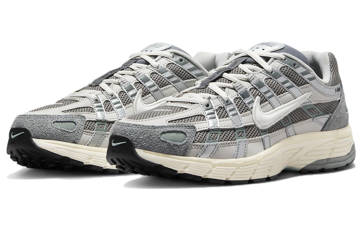 Nike P-6000 Кроссовки унисекс, Плоское олово/легкая железная руда/серебристый металлик/белый — фото 3