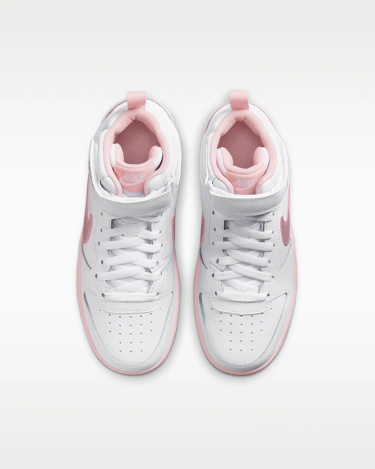 Кроссовки Nike Court Borough Mid 2 для детей, White/Pink Glaze — фото 4