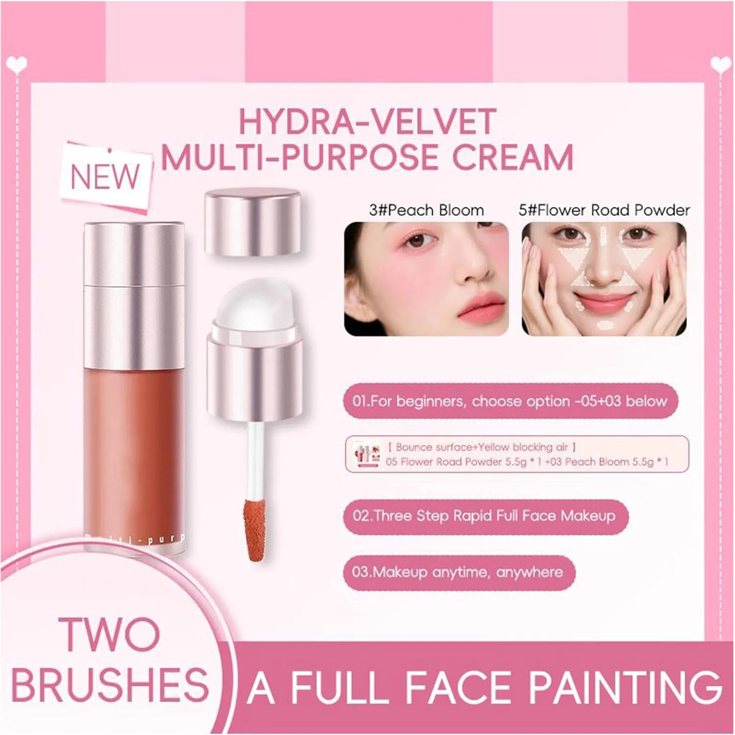 Блеск для губ и румян Matte Double Ended, 5.5 г, красный — фото 4