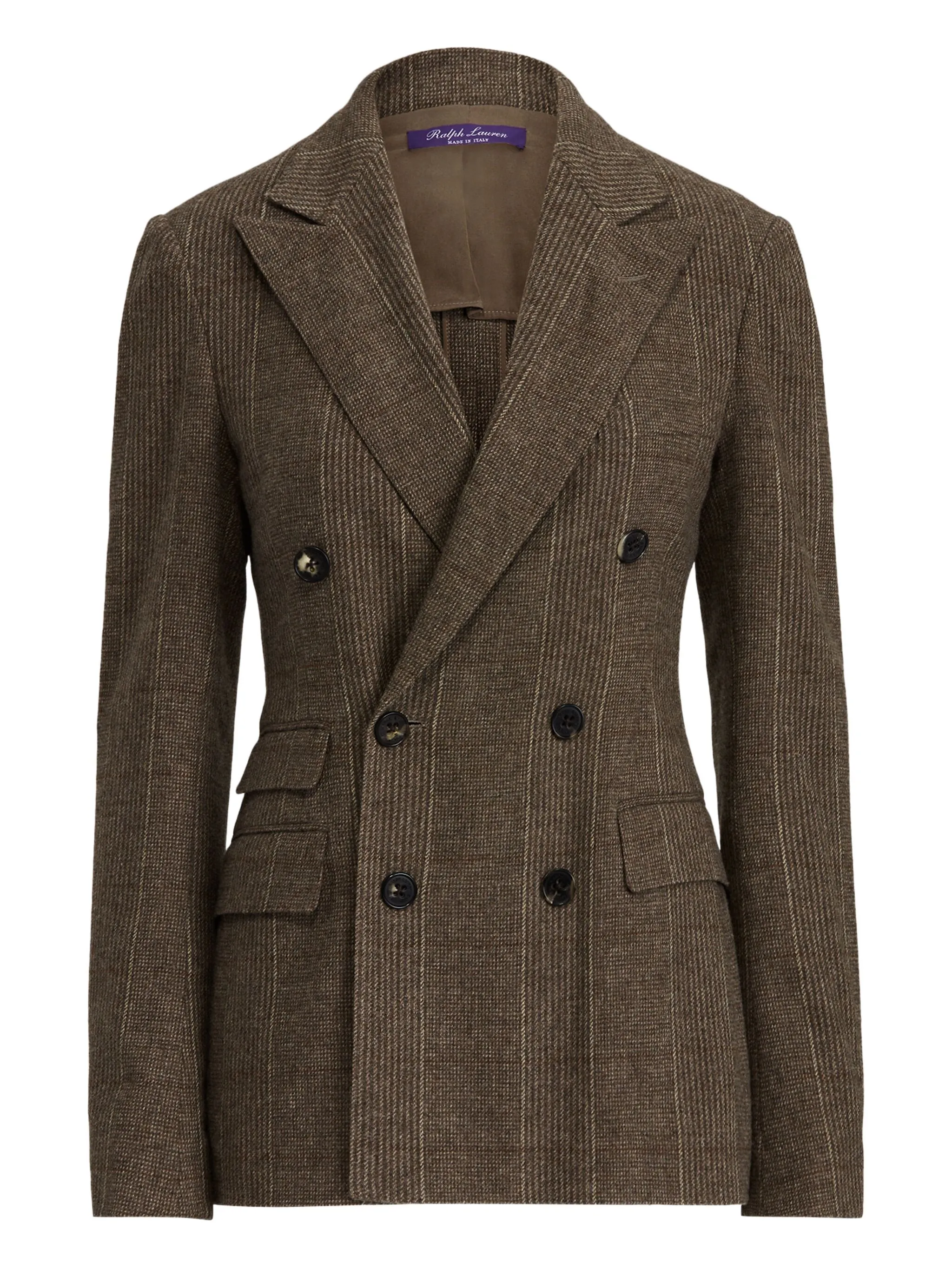 

Двубортный блейзер в тонкую полоску Ralph Lauren Collection, коричневый