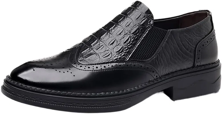 Лоферы мужские повседневные, крокодиловый узор, Black UOPYNE