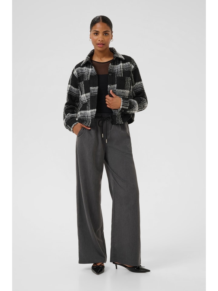 

Рубашка Kalily классического кроя с длинными рукавами в черно-белую клетку Kaffe