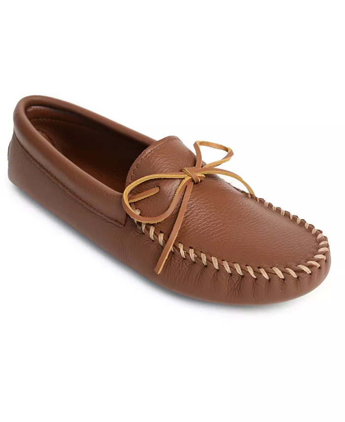 

Мужские мокасины из двойной оленьей кожи с мягкой подошвой Minnetonka, коричневый