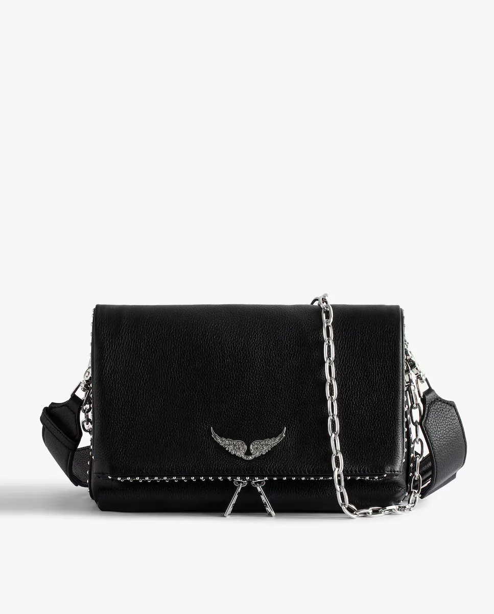

Кожаная многопозиционная сумка Rocky Studs Zadig & Voltaire, черный