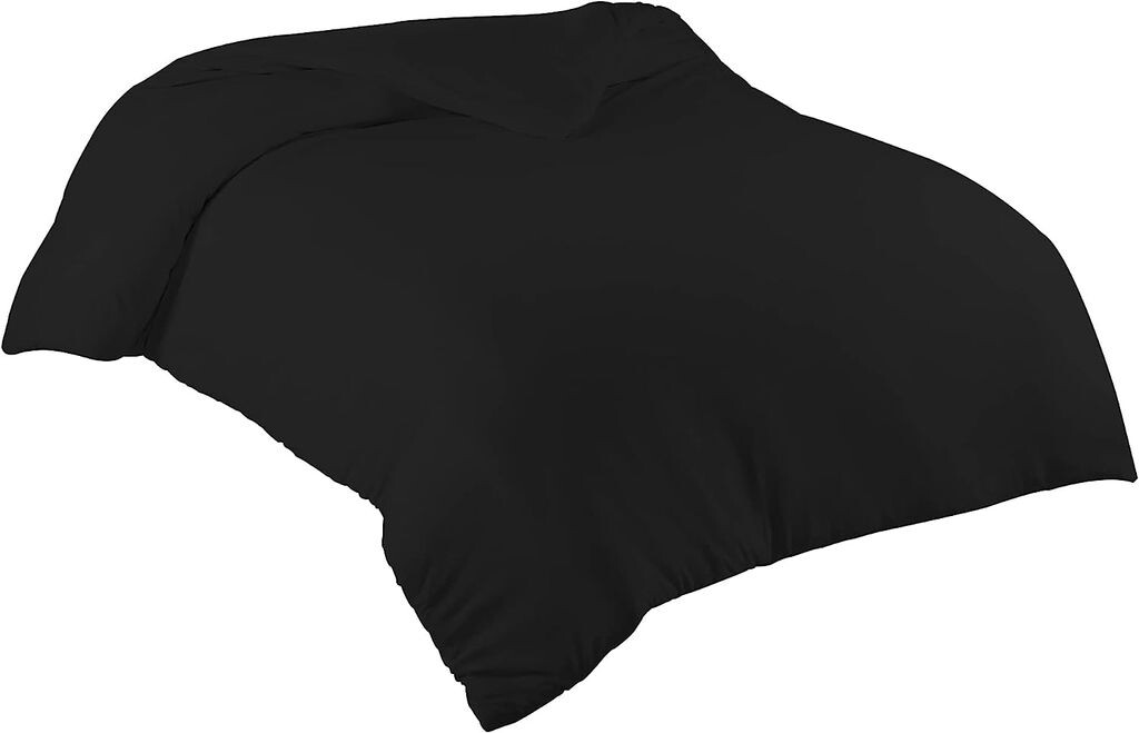 

Постельное белье Пододеяльник 155х220 см однотонный 100% хлопок черный livessa