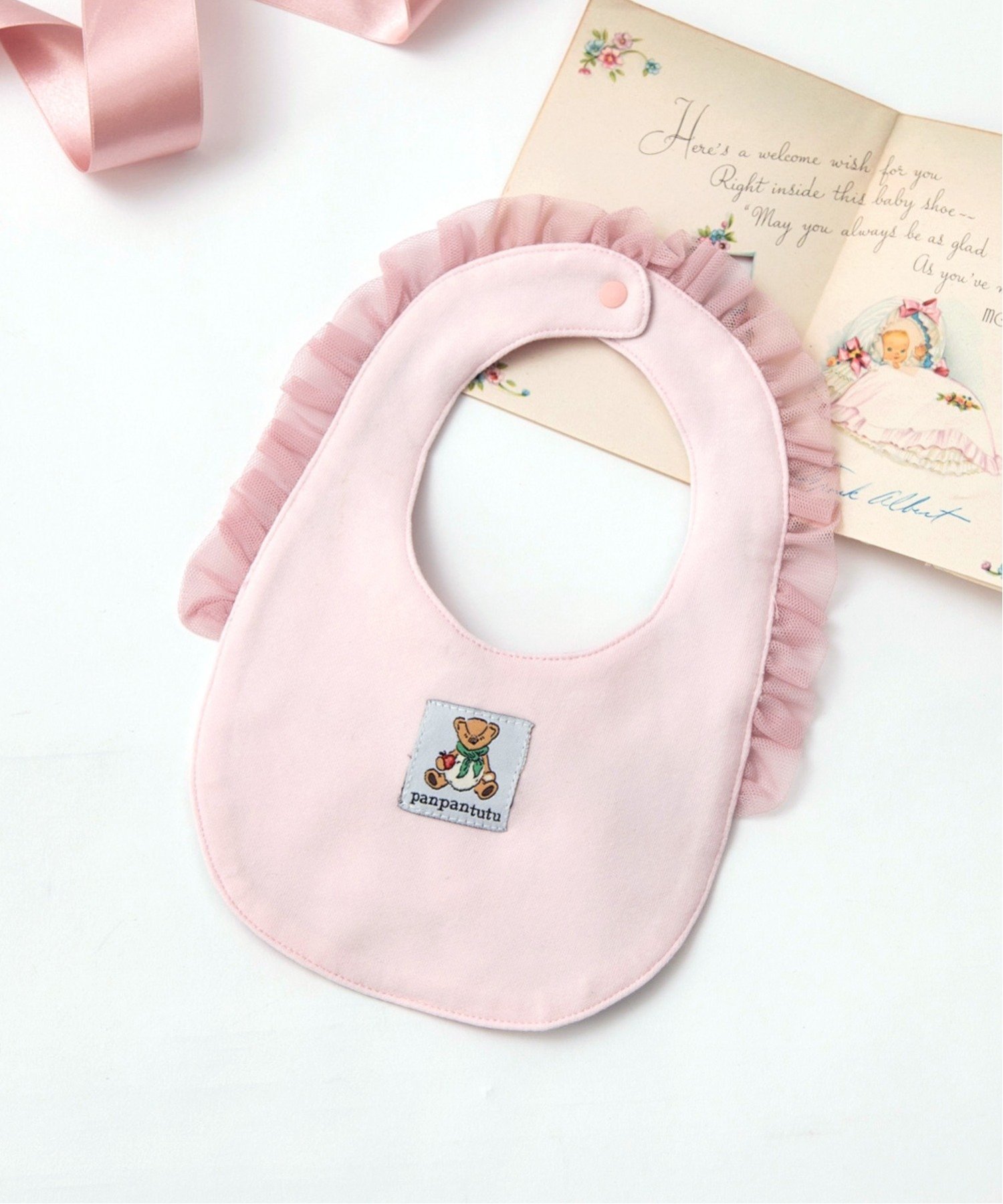 Набор из 4 предметов для детского душа "Petit Jewel Can" Panpantutu, Old Pink Check — фото 4