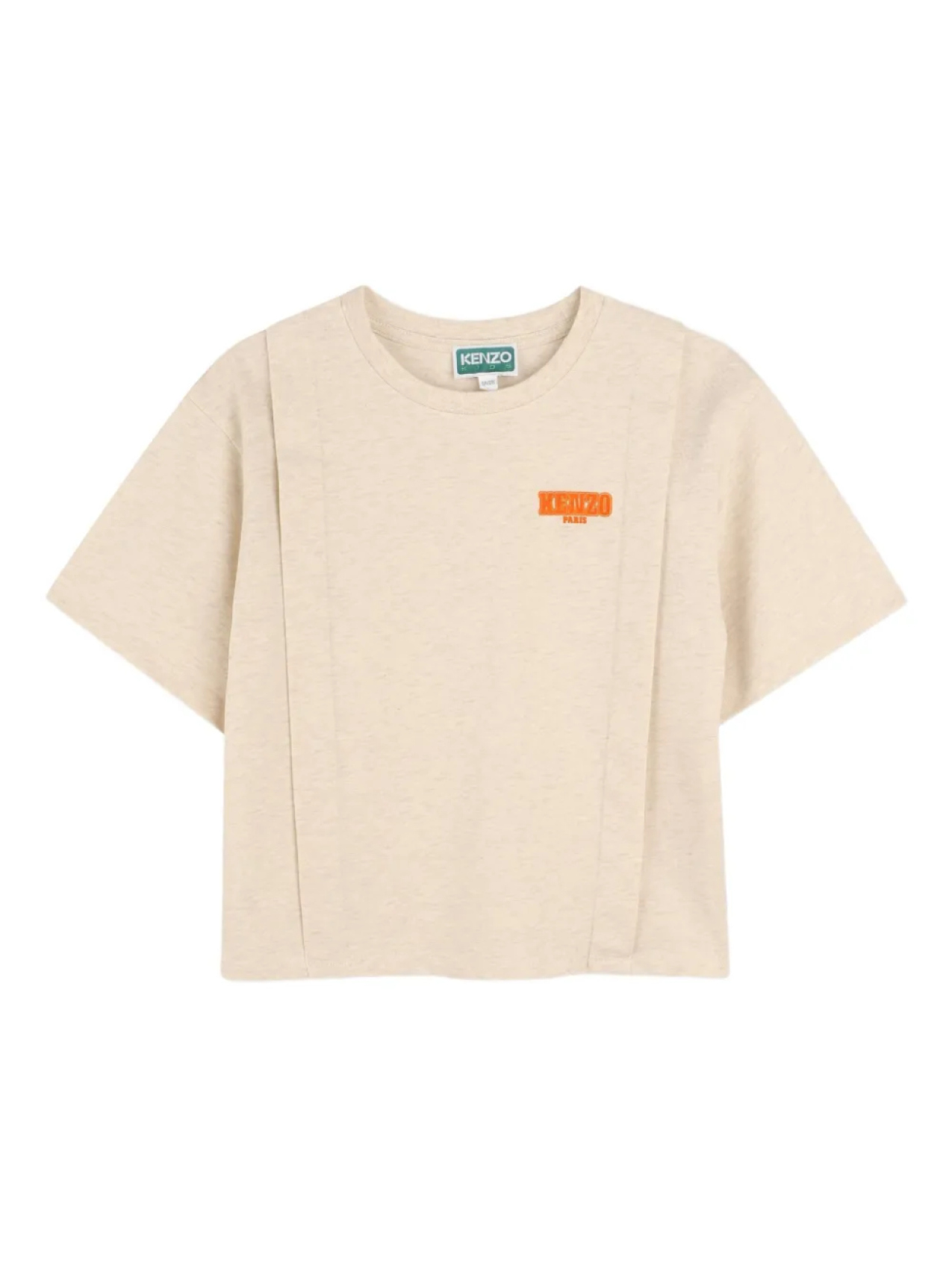 Kenzo Kids плиссированная футболка, нейтральный — фото 3