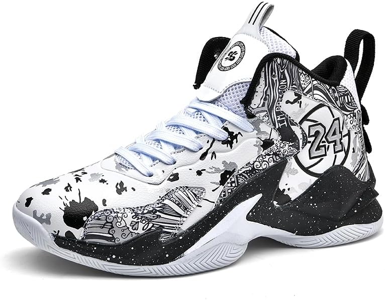 

Баскетбольные кроссовки для мальчика, легкие модные кеды Jevaloo, белый/черный