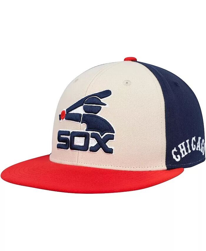 

Мужская кремовая, красная шляпа Chicago White Sox Home field Mitchell & Ness, слоновая кость/кремовый