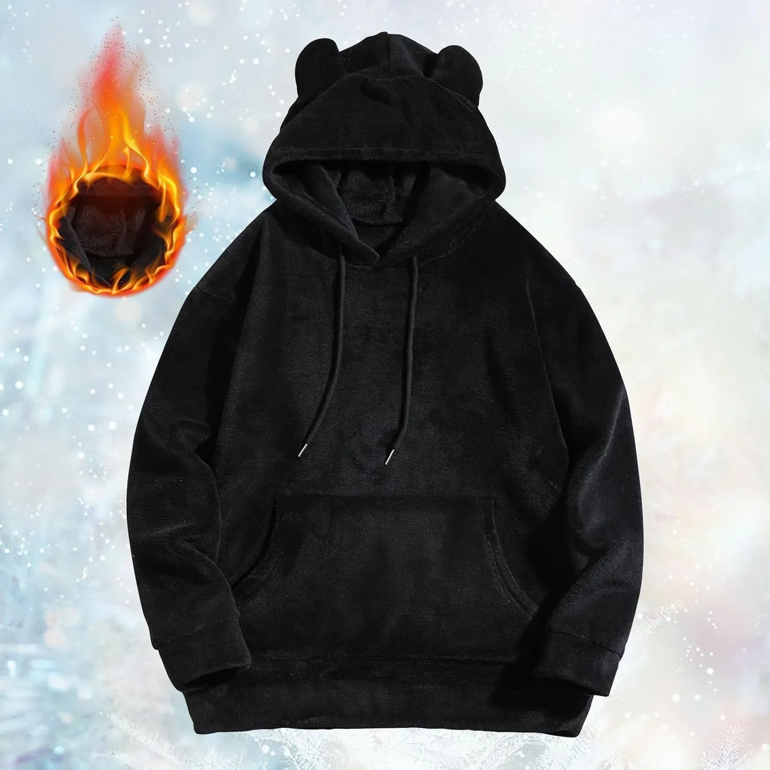 Толстовка с капюшоном Fuzzy Fleece с ушками мишки — фото 2
