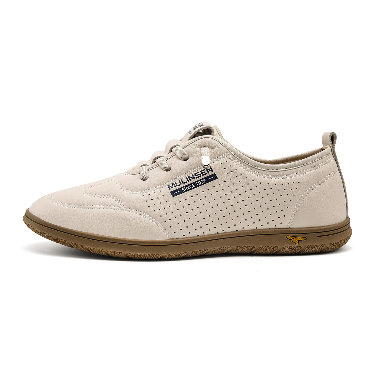 

Mulinsen Мужские низкие кеды бежевые, цвет Beige