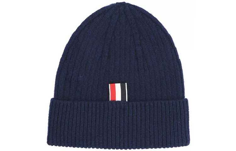 

Вязаная шапка с 4 полосками THOM BROWNE, темно-синий