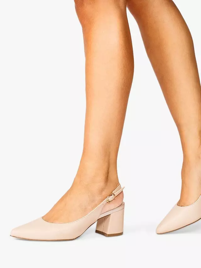 Туфли-лодочки Paradox London Isadora Mid Block Heel Sling Back, цвет nude — фото 2