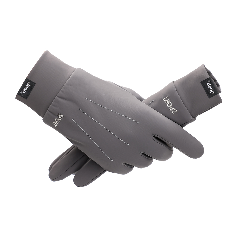 

Теплые перчатки из полиэстера для мужчин Jeep, серый