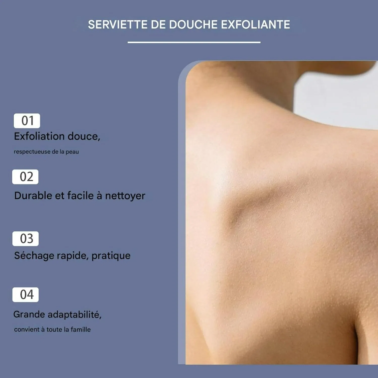 Японское отшелушивающее полотенце для ванны Générique, 5 X Exfoliating Cloths — фото 4