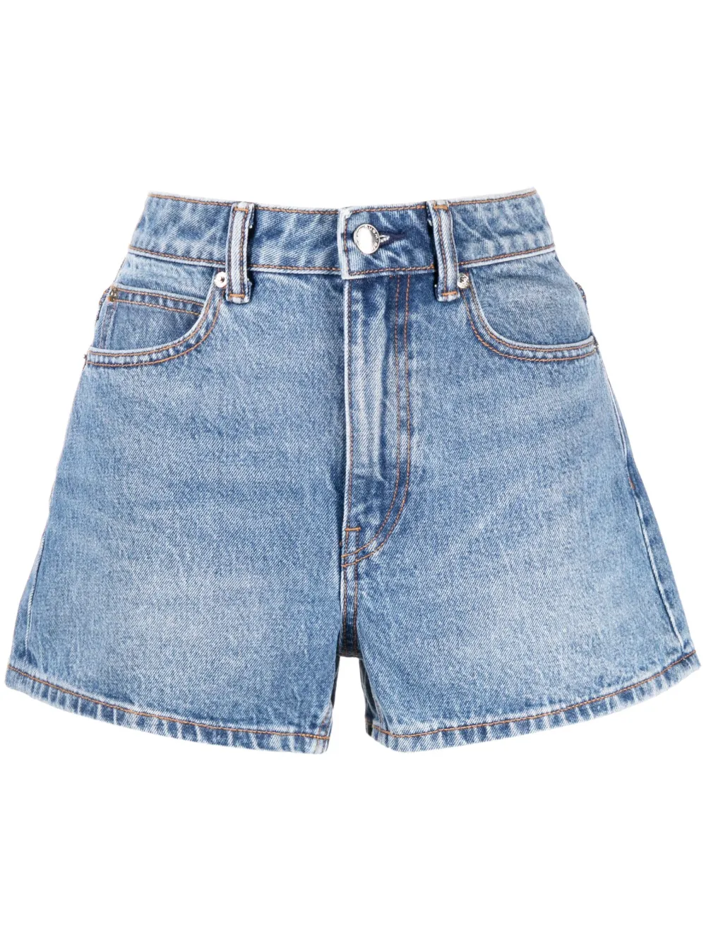 

Джинсовые шорты Shorty с завышенной талией Alexander Wang, синий