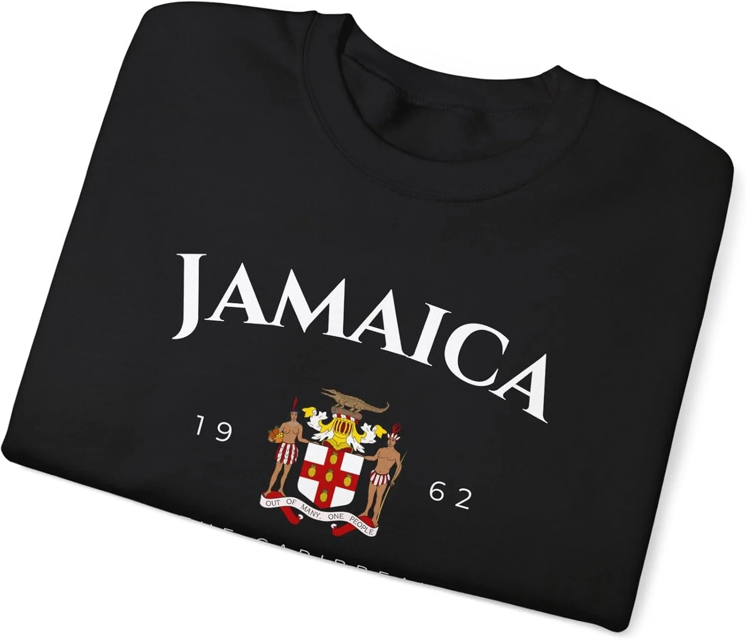 Толстовка Jamaica The Caribbean Unisex Heavy Blend с гербом Ямайки GENERIC, черный — фото 3