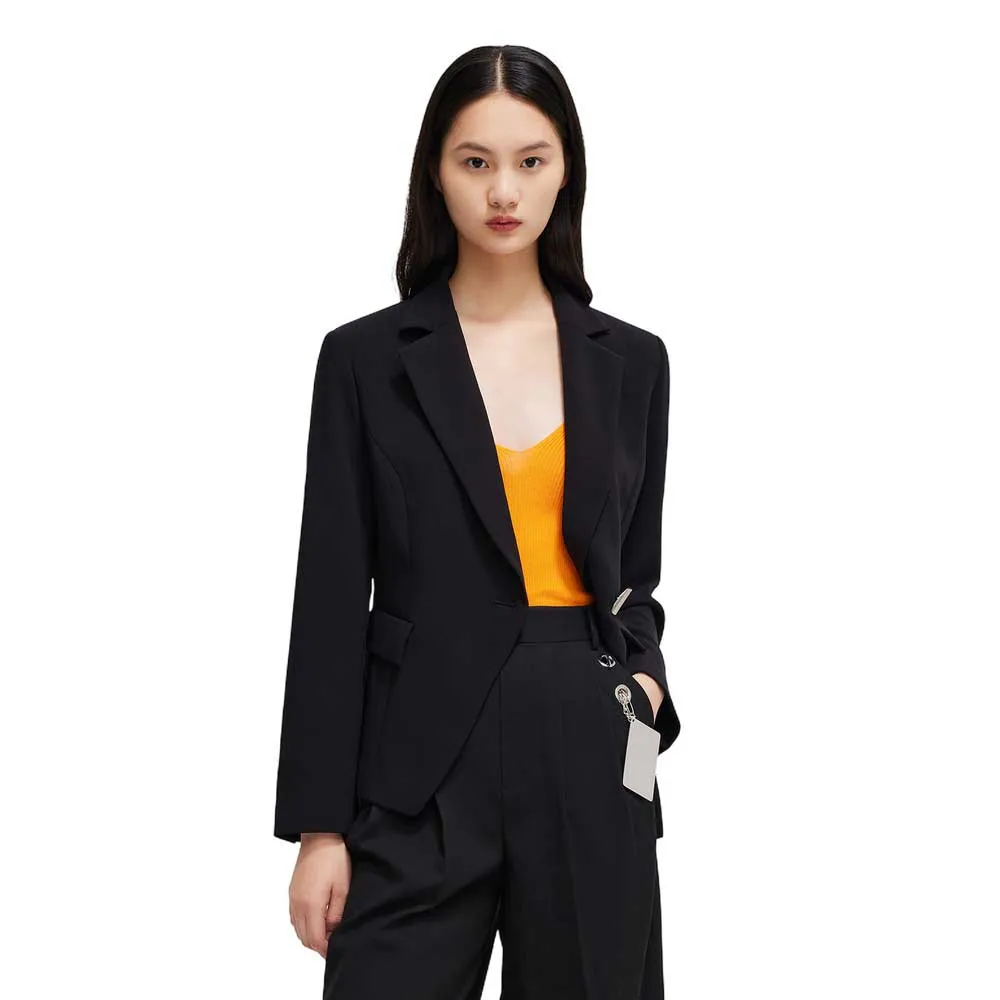 

Блейзер Lily Open Front Design Wool, черный