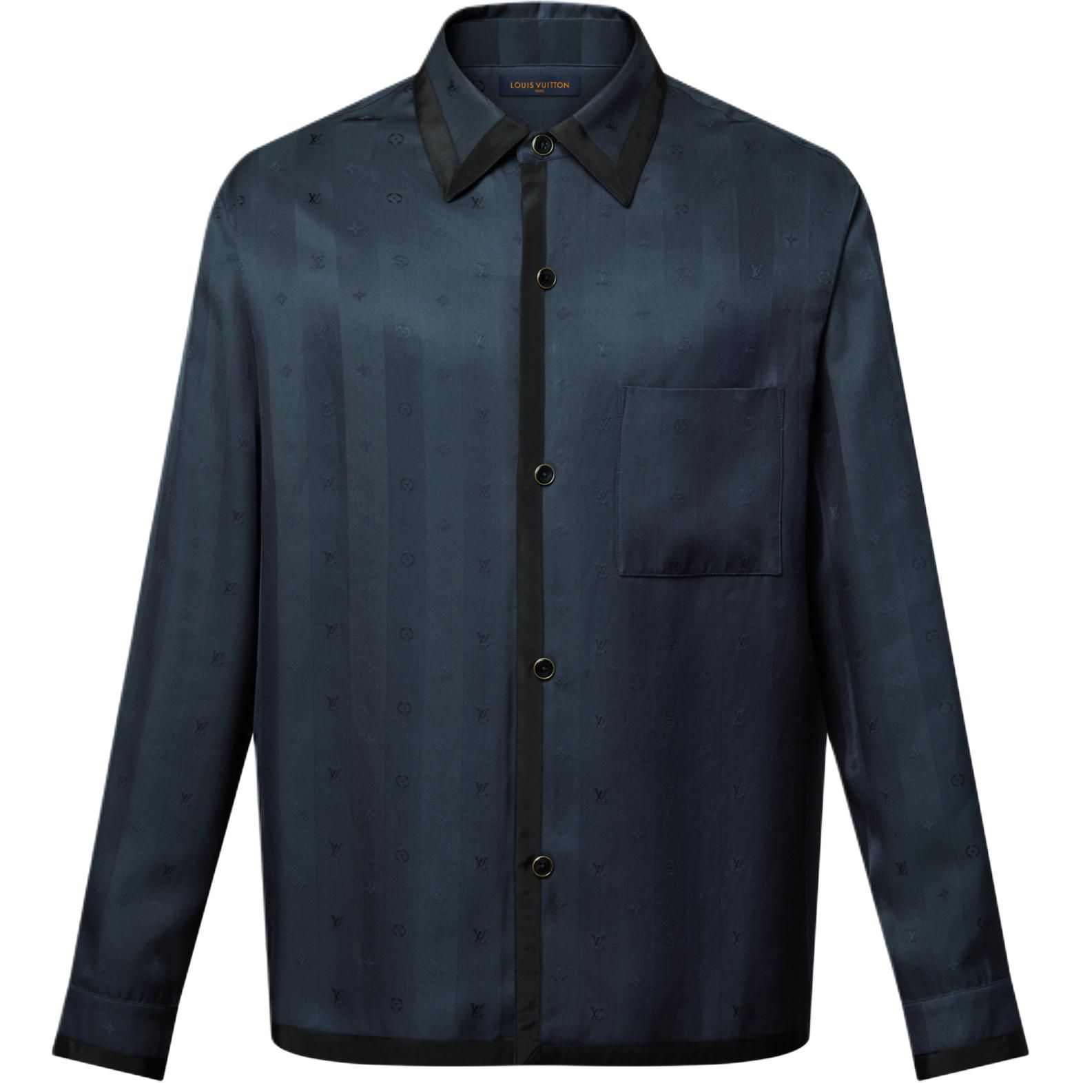 

LOUIS VUITTON Мужская рубашка морского синего цвета Marine Blue