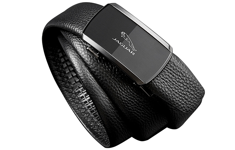 

JAGUAR Кожаный мужской ремень черный, Black