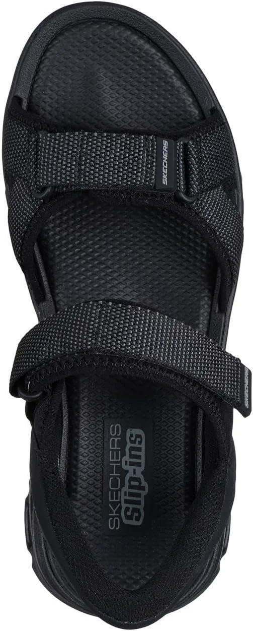 Мужские сандалии Skechers Glide-step Pro Salvo с легким надеванием без использования рук, черный — фото 3