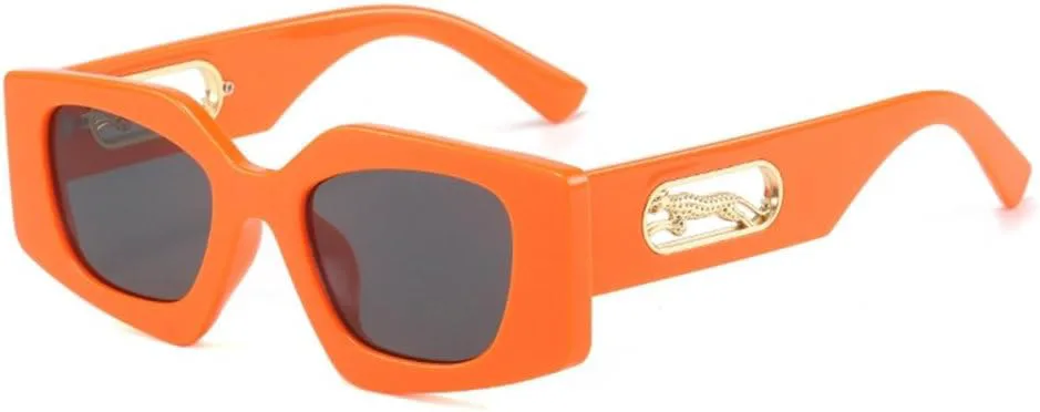 

Солнцезащитные очки «кошачий глаз» для женщин и мужчин, с градиентными линзами, оправой и леопардовым принтом, защита от ультрафиолета UV400 generic, Orange