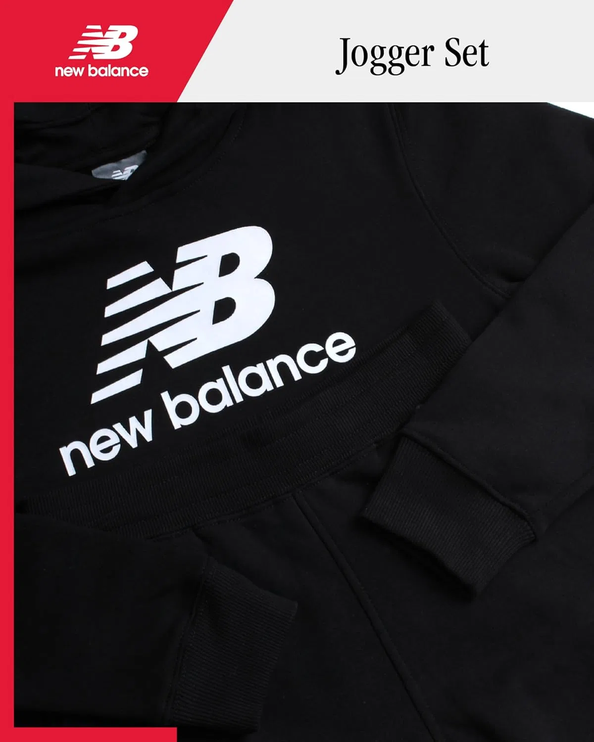 Детский спортивный костюм из флиса New Balance, 2 предмета, New Black — фото 2