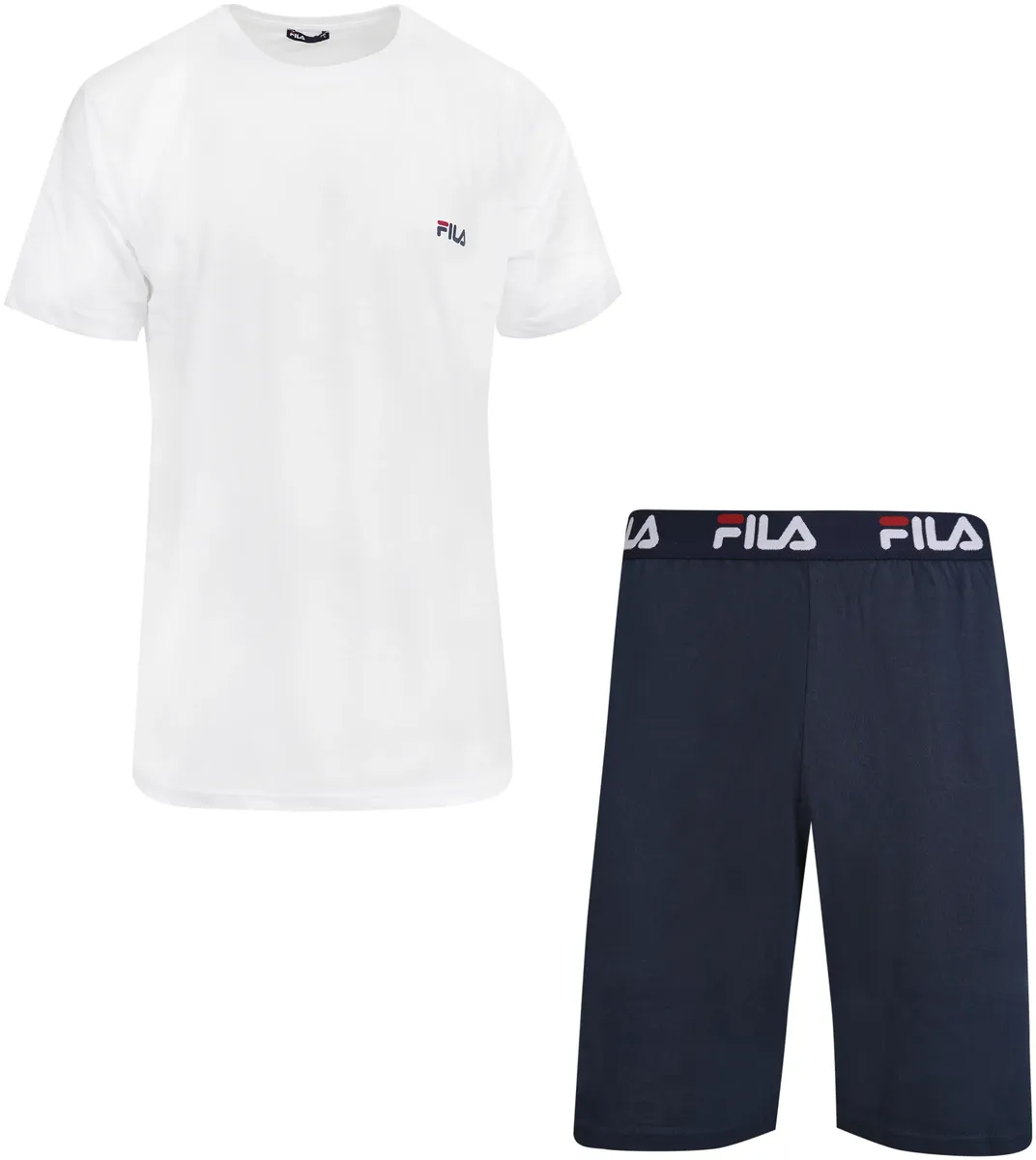 

Fila Пижама (2 шт.), брюки с эластичным поясом с логотипом и рубашка с короткими рукавами, белый