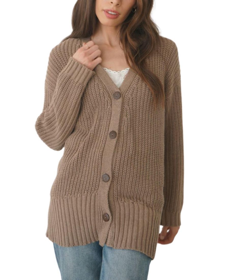 

Женский хлопковый кардиган Emily, цвет мокко Paneros Clothing, Mocha